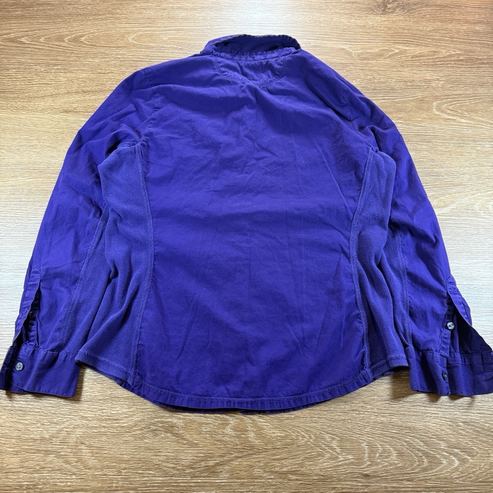 Converse One Star Women's XL Button Up Shirt Purple Cotton Casual Everyday Top - Picture 9 of 9